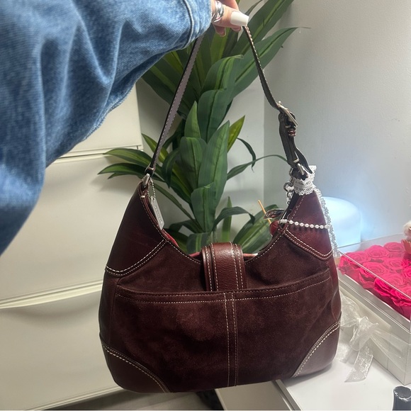 Coach Hampton Berry Suede Mosaic Hobo 🍒💋 - Picture 2 of 5